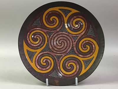 Lot 251 - JOHN LEMAN COPPER AND ENAMEL PLATE