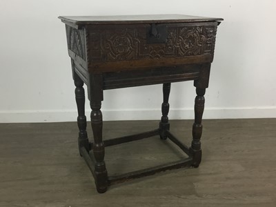 Lot 163 - GEORGIAN OAK BIBLE BOX