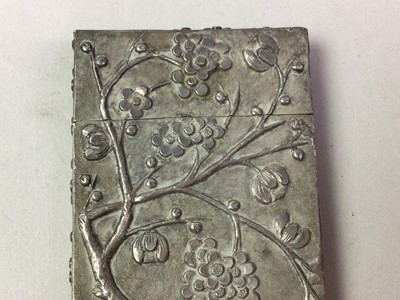 Lot 169 - CHINESE SILVER CARD CASE