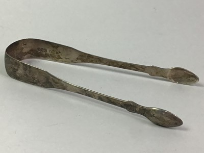 Lot 187 - PAIR OF SILVER SUGAR TONGS