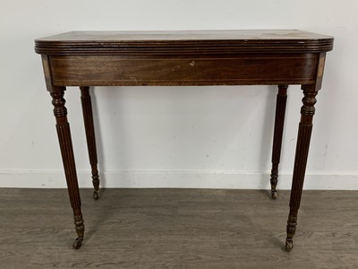 Lot 168 - MAHOGANY TURNOVER TEA TABLE