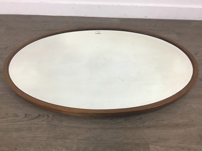 Lot 177 - MAHOGANY OVAL WALL MIRROR