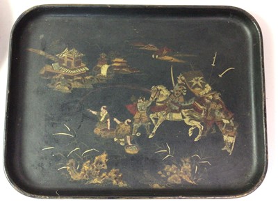 Lot 185 - CHINESE LACQUERED SERVING TRAY