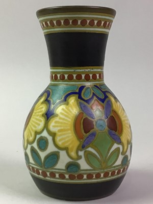 Lot 409 - GOUDA ART POTTERY VASE
