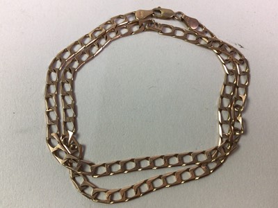 Lot 456 - NINE CARAT GOLD NECKCHAIN