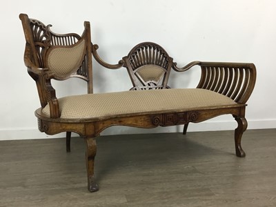 Lot 384 - EDWARDIAN DRAWING ROOM SETTEE AND TWO CHAIRS