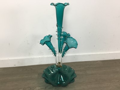 Lot 380 - VICTORIAN GLASS FLOWER EPERGNE