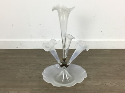 Lot 383 - VICTORIAN GLASS FLOWER EPERGNE