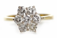 Lot 120A - DIAMOND CLUSTER RING the round brilliant cut...
