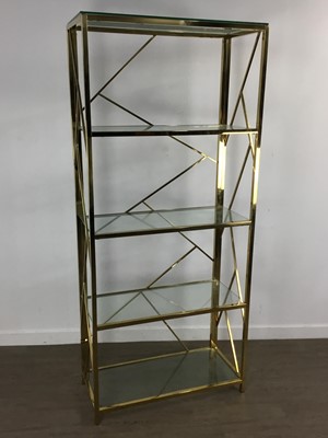 Lot 385 - CONTEMPORARY BRASS DISPLAY STAND