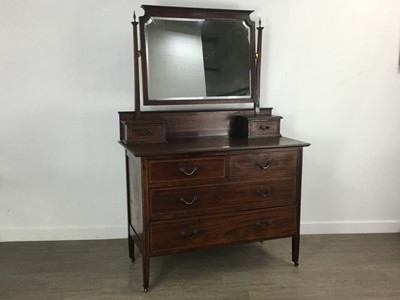 Lot 522 - EDWARDIAN MAHOGANY SHERATON REVIVAL DRESSING CHEST