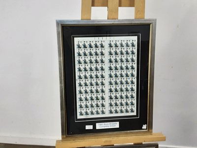 Lot 533 - THREE FRAMED SHEETS OF STAMPS