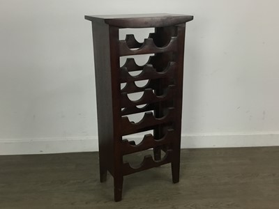 Lot 481 - MODERN HARDWOOD WINE RACK