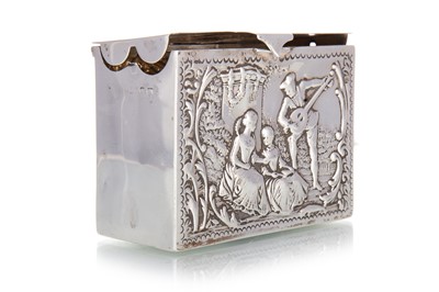 Lot 248 - VICTORIAN SILVER PLAYING CARD BOX