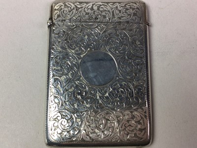 Lot 568 - GROUP OF THREE SILVER CARD CASES