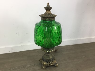 Lot 591 - TWO BRASS TABLE LAMPS