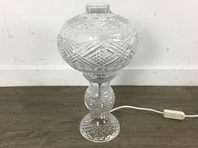 Lot 597 - IRISH CRYSTAL TABLE LAMP