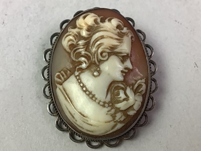 Lot 608 - TWO CAMEO BROOCHES