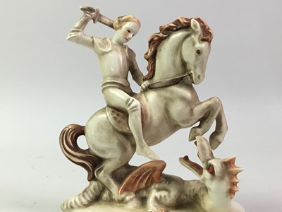 Lot 651 - HUMMEL WEST GERMAN FIGURE OF GEORGE AND THE DRAGON