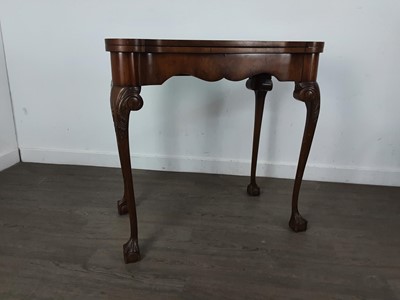 Lot 671 - WALNUT CARD TABLE