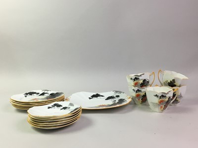 Lot 640 - SHELLEY QUEEN ANNE SUNSET AND FLOWERS PART TEA SERVICE