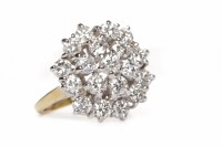 Lot 159 - DIAMOND CLUSTER RING the round bezel with...