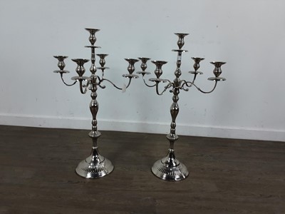 Lot 648 - PAIR OF MODERN CANDELABRUM