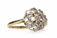Lot 163 - DIAMOND CLUSTER RING the round bezel with...