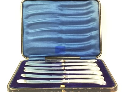 Lot 642 - SIX SILVER BUTTER KNIVES