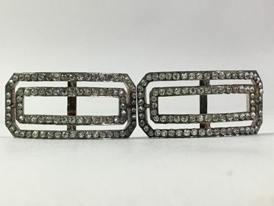 Lot 691 - PAIR OF GEMSET BUCKLES