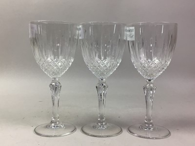Lot 720 - SET OF SIX STEMMED WINE GLASSES