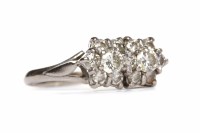 Lot 175 - DIAMOND CLUSTER RING the bezel formed by two...