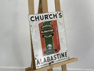 Lot 760 - VINTAGE CHURCH'S ALABASTINE SIGN