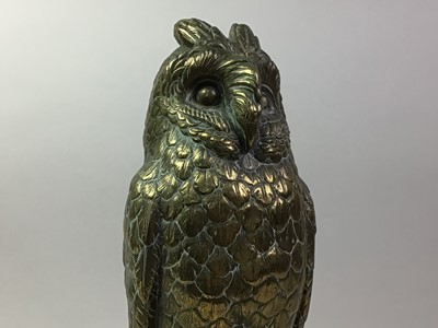 Lot 754 - BRONZE FIGURE OF AN OWL