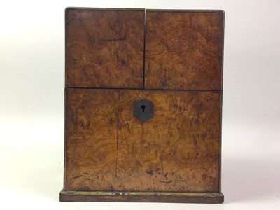 Lot 695 - VICTORIAN WALNUT DECANTER BOX