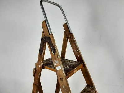 Lot 787 - WOODEN STEP LADDERS