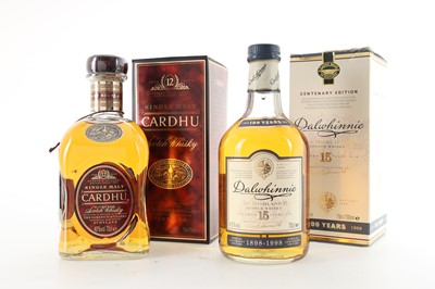 Lot 50 - DALWHINNIE 15 YEAR OLD CENTENARY EDITION AND CARDHU 12 YEAR OLD