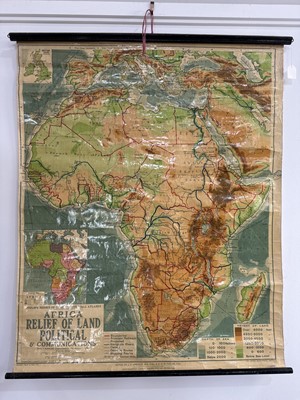 Lot 13 - PHILIPS' SERIES OF COMPARATIVE WALL ATLASES, MAP OF AFRICA