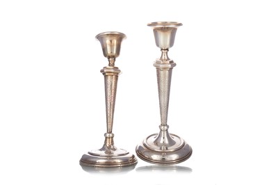 Lot 215A - PAIR OF GEORGE V SILVER CANDLESTICKS