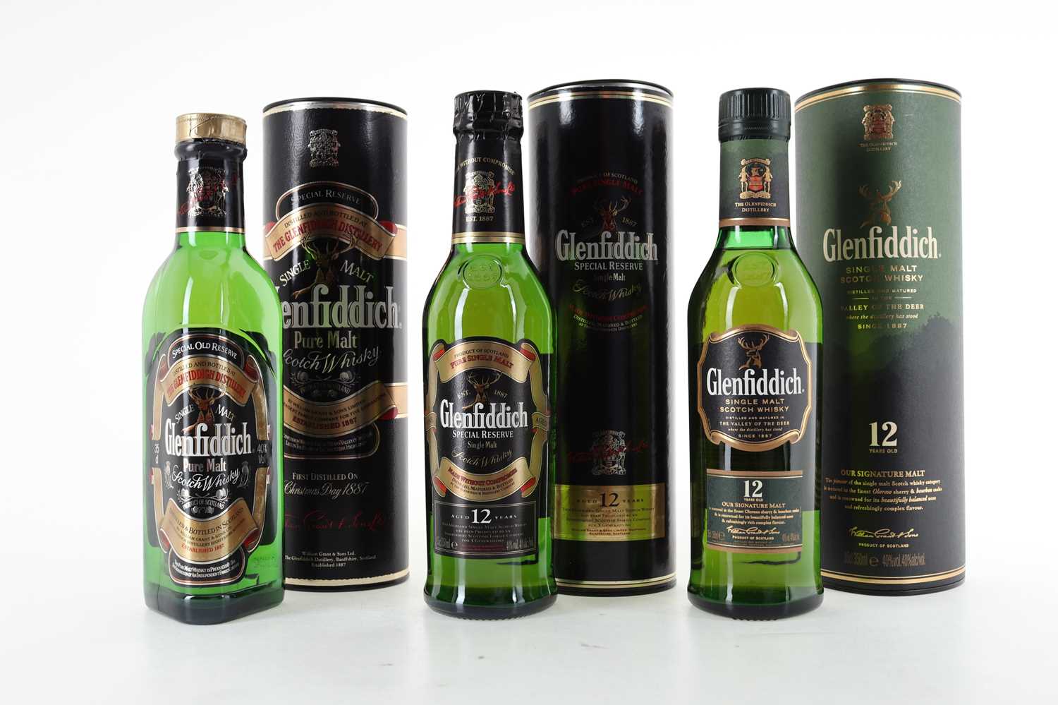 Lot 85 - 3 HALF BOTTLES OF GLENFIDDICH