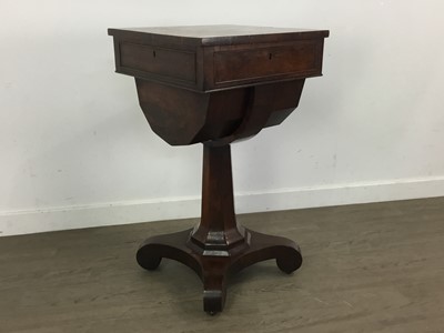 Lot 37 - WILLIAM IV ROSEWOOD SEWING TABLE