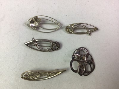 Lot 15 - GROUP OF SIX SILVER OLA GORIE BROOCHES