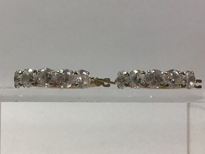 Lot 137 - TWO PAIRS OF GOLD HOOP EARRINGS