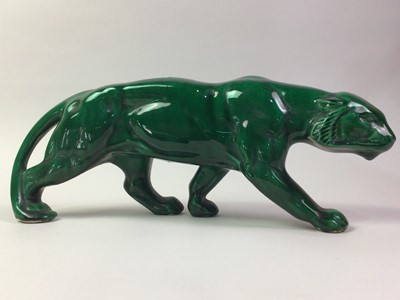 Lot 97 - FOUR CERAMIC MODELS OF LARGE CATS