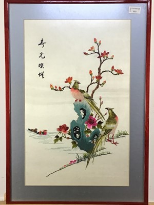 Lot 153 - CHINESE EMBROIDERY PANEL