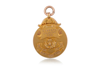 Lot 1728 - WILLIAM ROBB OF RANGERS F.C., GLASGOW CHARITY CUP GOLD MEDAL