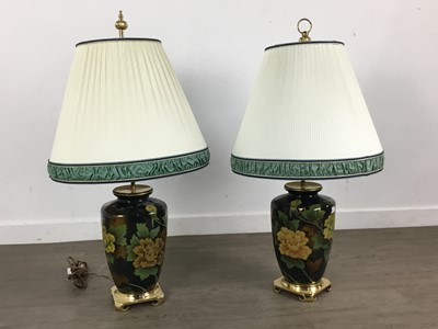 Lot 1280 - PAIR OF MODERN CERAMIC VASE LAMPS