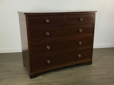 Lot 1283 - MAHOGANY CHEST  OF DRAWERS