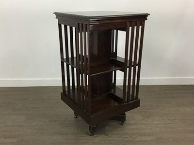 Lot 175 - OAK REVOLVING BOOKCASE