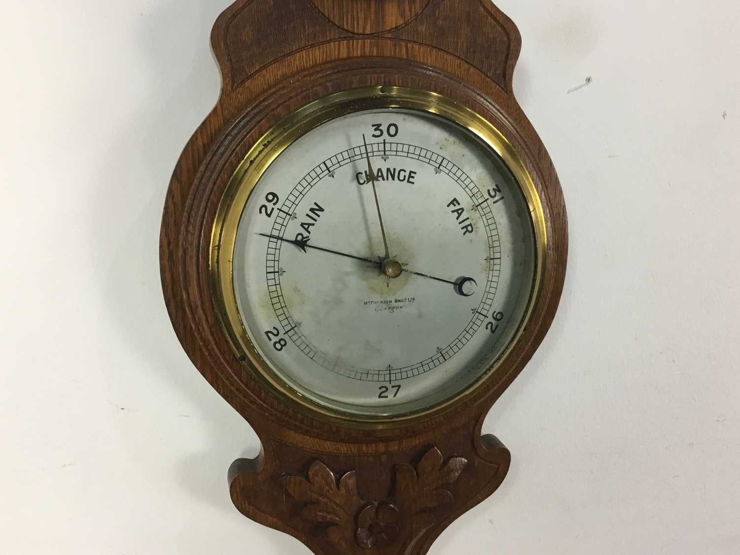 Lot 181 - LATE VICTORIAN BANJO BAROMETER